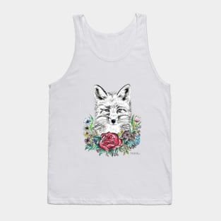 Fox with flowers Tank Top